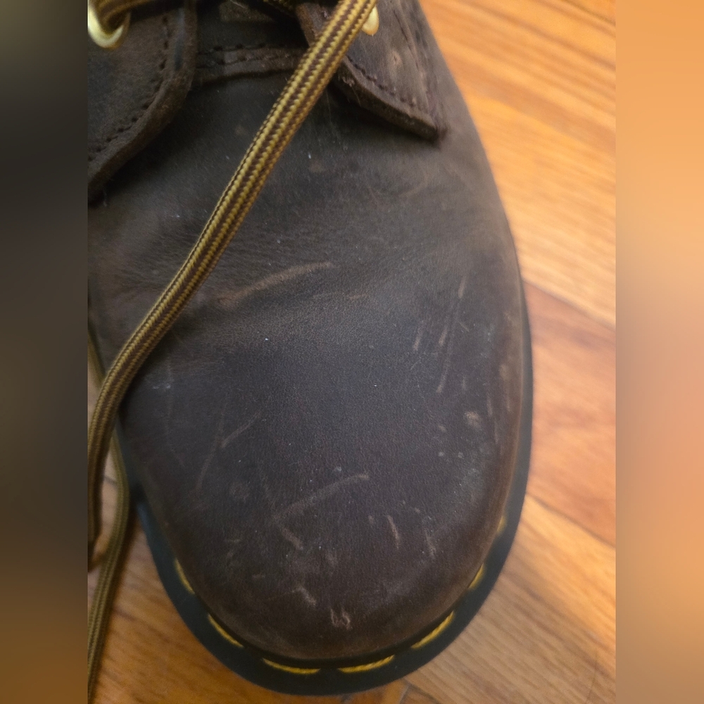 Dr. Martens 1460 Brown Crazy Horse Leather Combat Boots 8-Eye Size Women 9 Men 8 - Picture 9 of 16